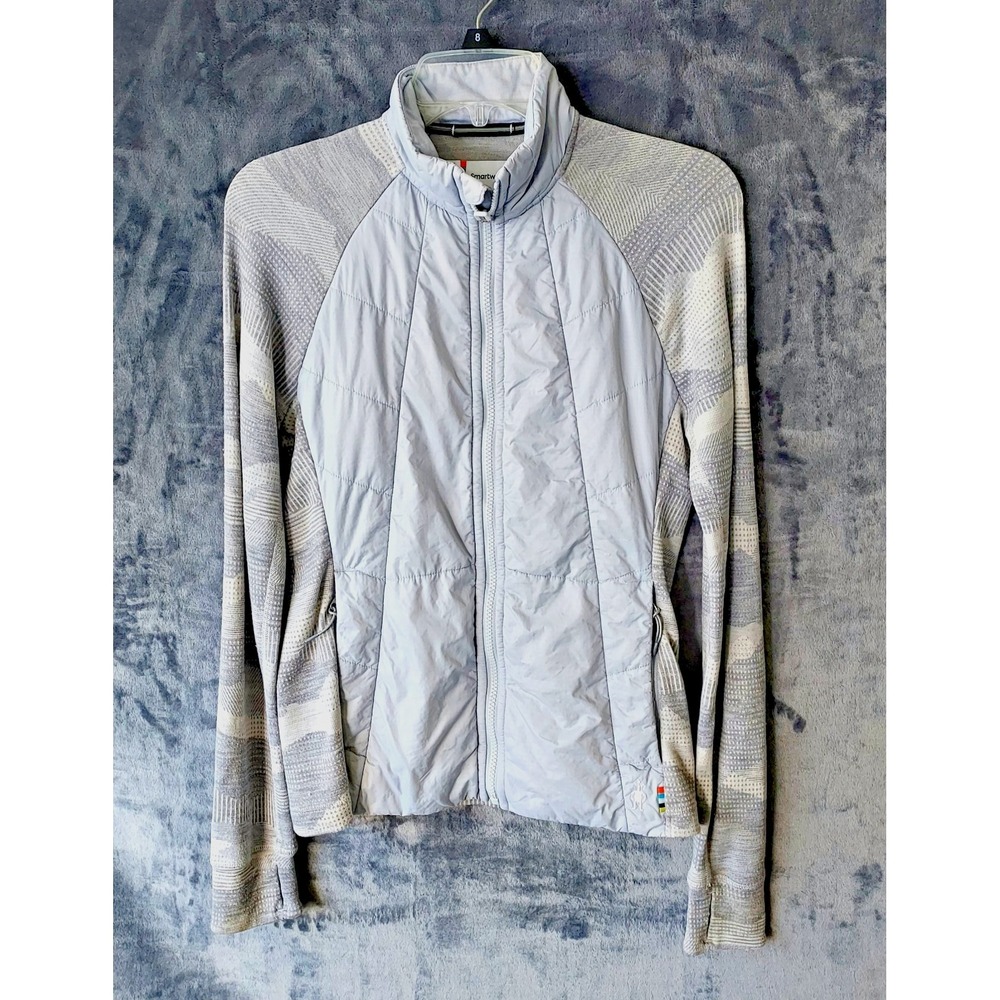 Smartwool Women's Small Gray Merino Wool Nylon Stretch‎ Light Puffer Jacket Read